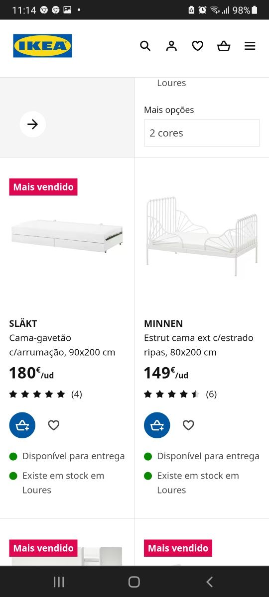 Cama de criança com colchão ikea