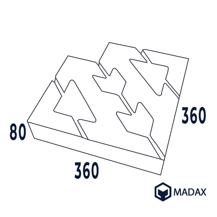Ażurowiec szary 36x36x8 cm MADAX alternatywa dla tradycyjnej płyty