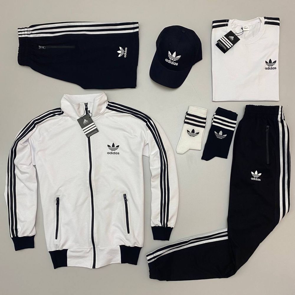 Набір 7в1 Adidas: кофта-штани- футболка-шорти-кепка-носки 2 пари