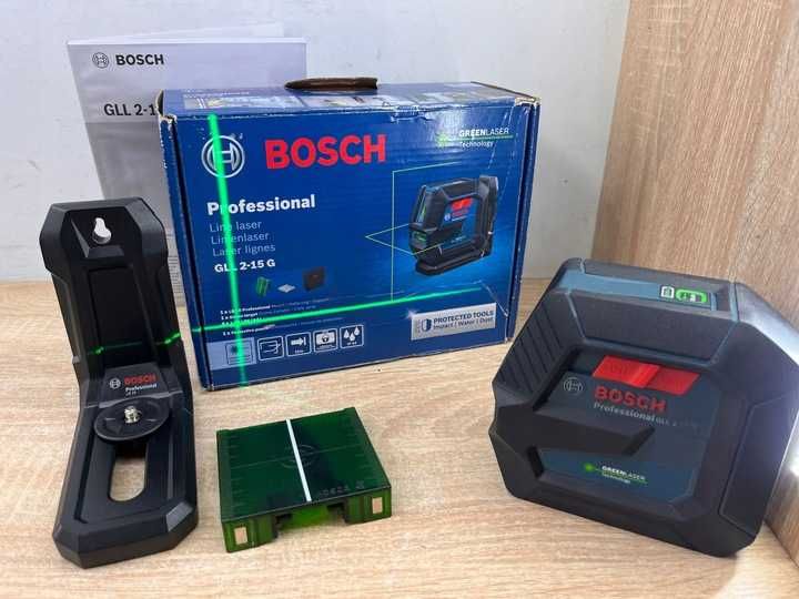 Laser krzyżowy BOSCH Professional GLL 2-15 G // zielony laser //