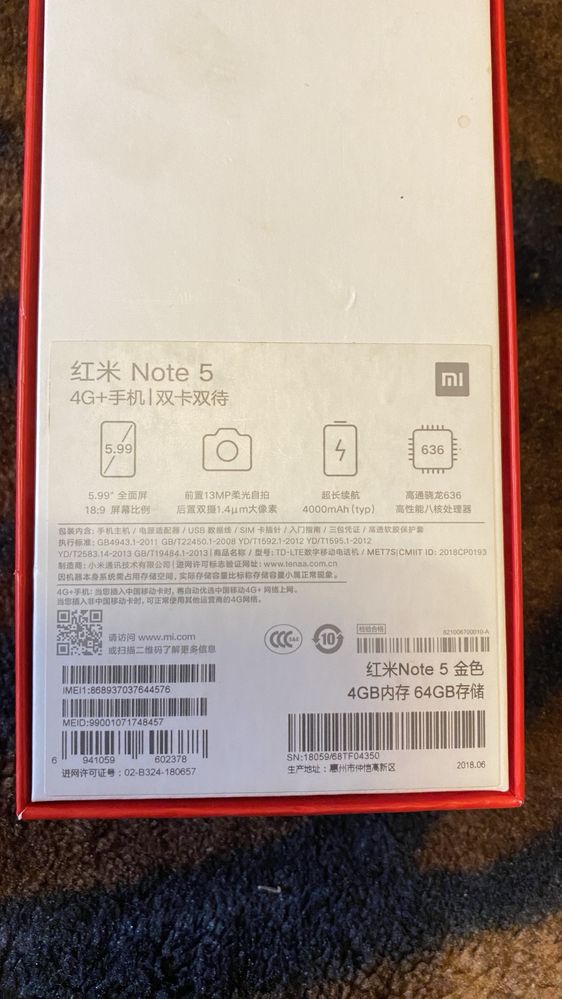 Xiaomi redmi 5 4/64