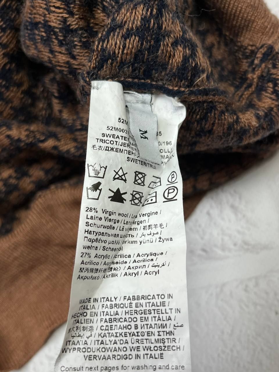 Светр вовняний trussardi кофта джемпер чоловічий old money лакшері M