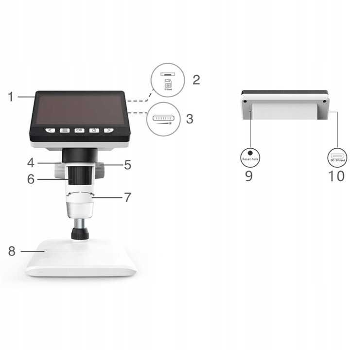 Mikroskop ekran PC MacOS Windows CYFROWY 1000x USB