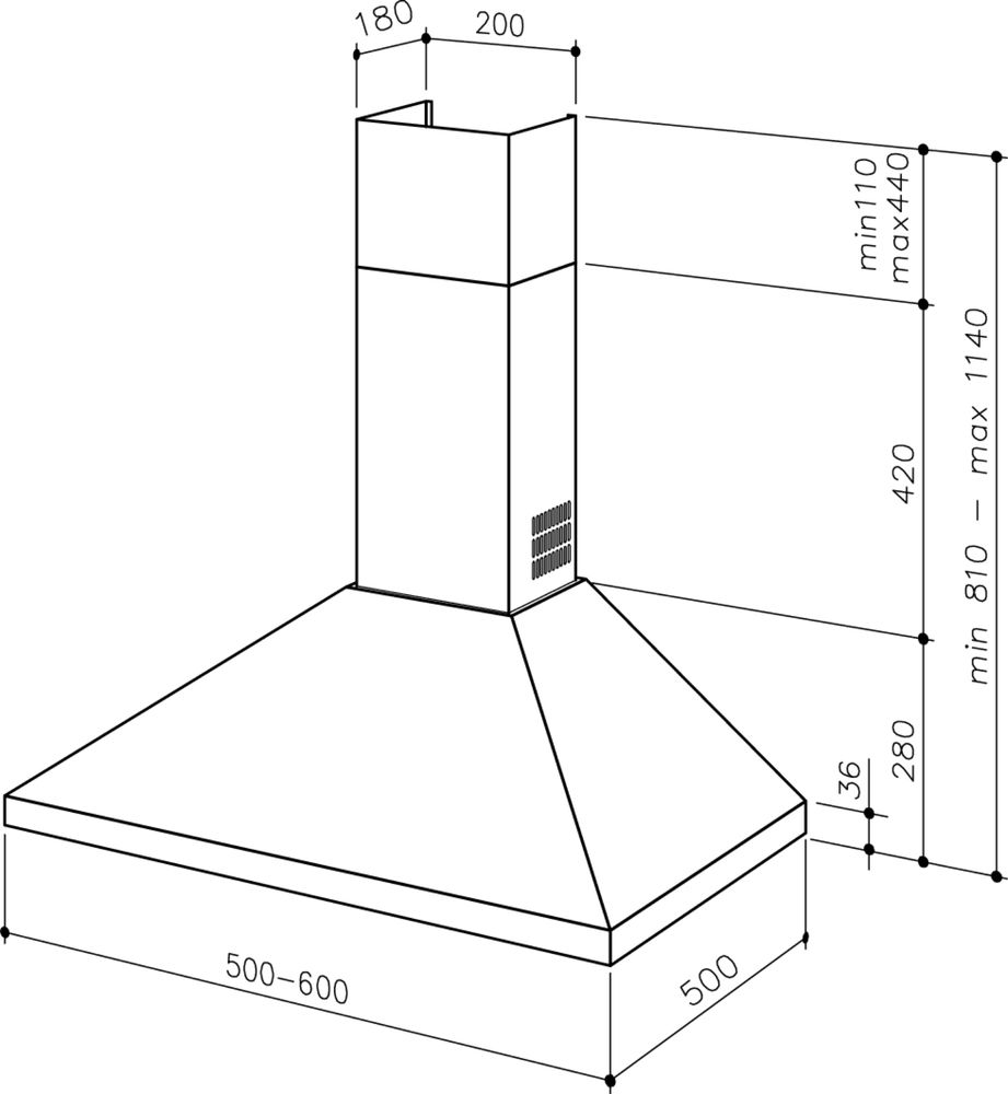 Витяжка BEST K 24 PU WH 50 (07001831)