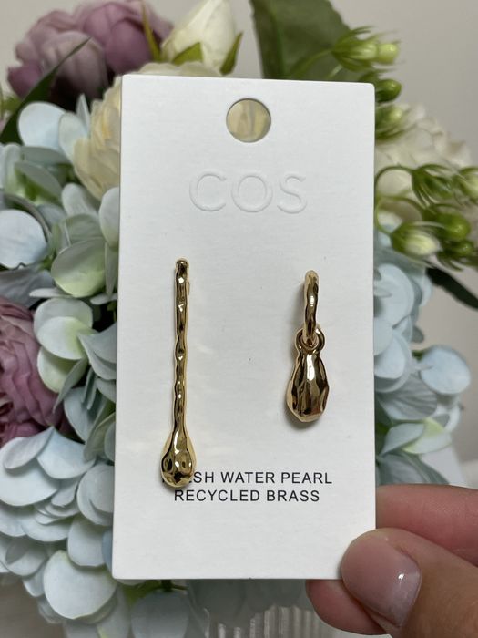 Сережки COS асиметричні золотисті