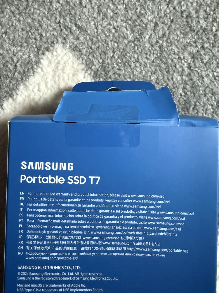 Samsung T5 T7 T9 2 4TB Portable SSD Зовнішній диск
