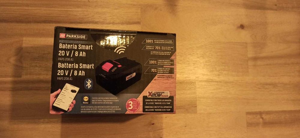 Bateria Parkside 8ah/20v NOVA na caixa