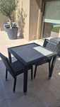 Conjunto de mesa e 2 cadeiras de jardim