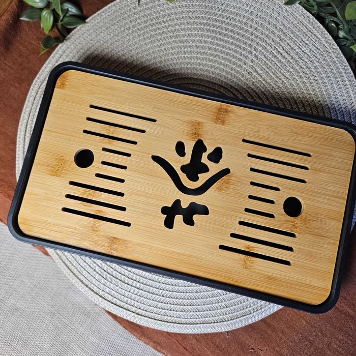 Чабань для церемонии •  бамбуковый столик для чаепития  • с иероглифом