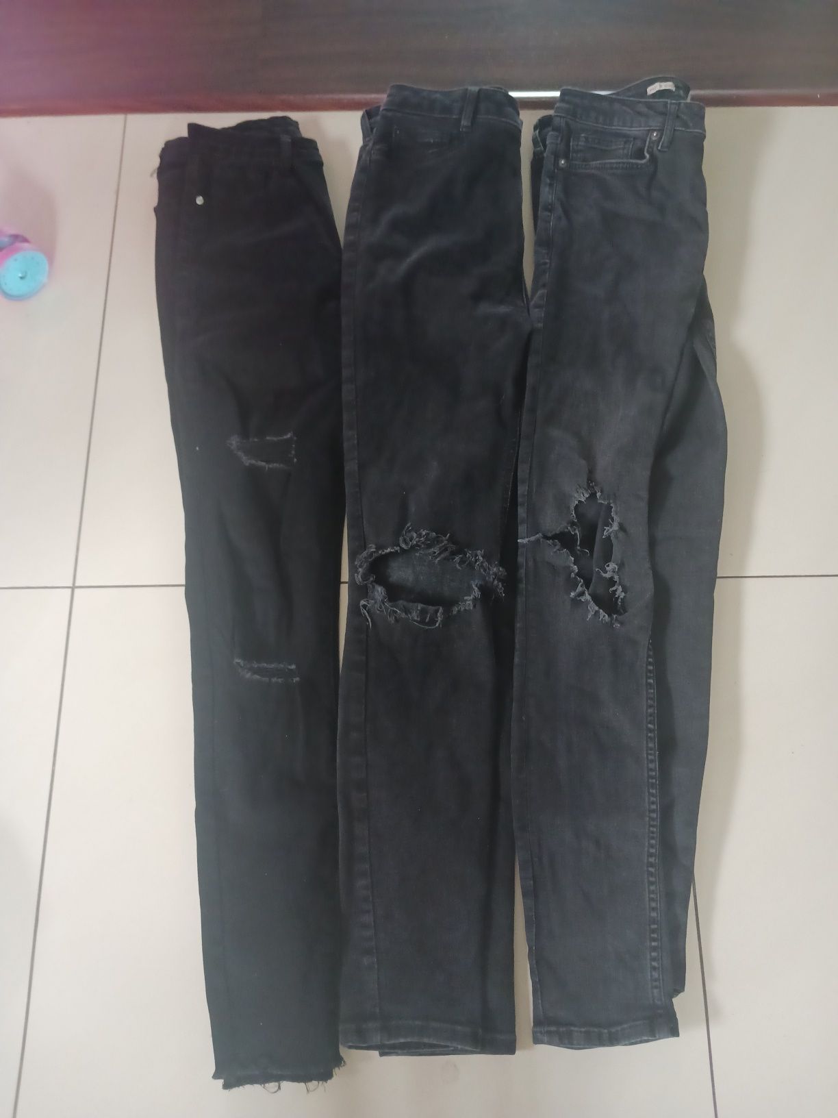 Komplet spodn r. i 29-30  jeansy z dziurami
