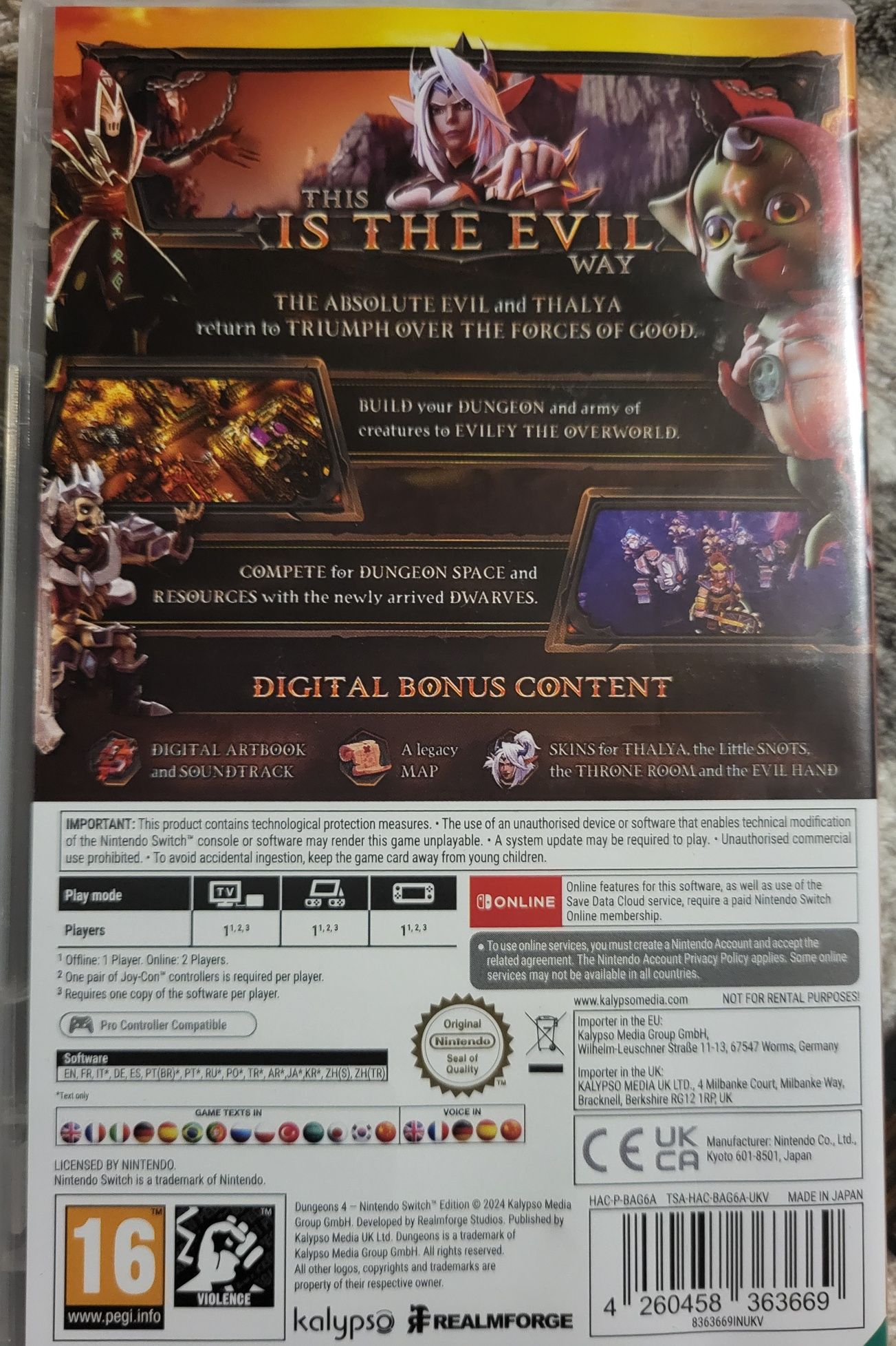 Dungeons 4 Nintendo Switch