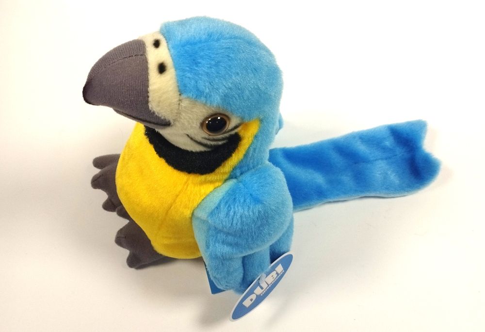 Papuga ara pluszowa 23cm niebieska