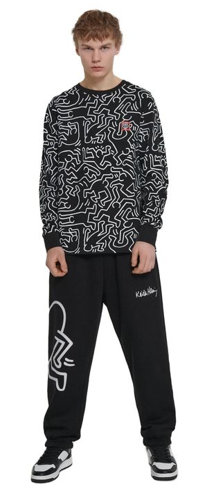 CROPP Keith Haring bluza longsleeve S M streetart streetwear art NOWA