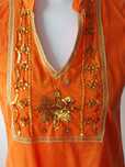 Blusa / Túnica da Lulabay Laranja e Dourado