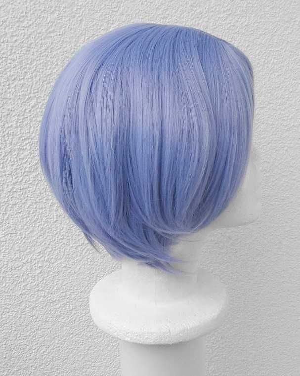 NGE Rei Ayanami Evangelion cosplay wig błękitna krótka peruka bob