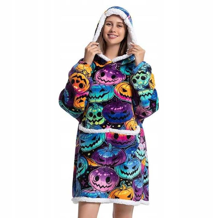 Kocobluza Dynia Haloween bluza ciepłą uniwersalna M S