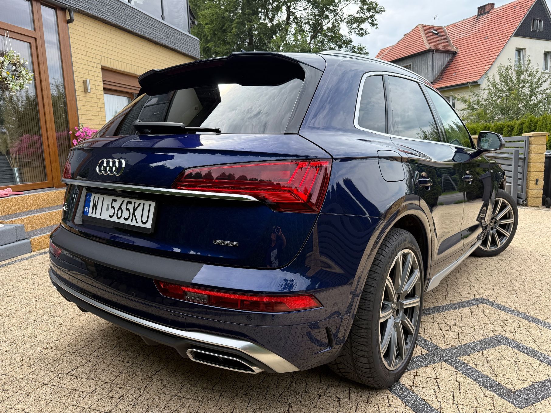 Audi Q5 S-Line Matrix Led Panorama Pneumatyka Tempomat Aktywny Masaże El.Hak
