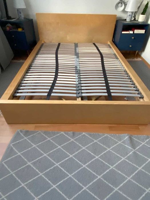 łóżko MALM 140 x 200 wraz z dnem łóżka LONSET