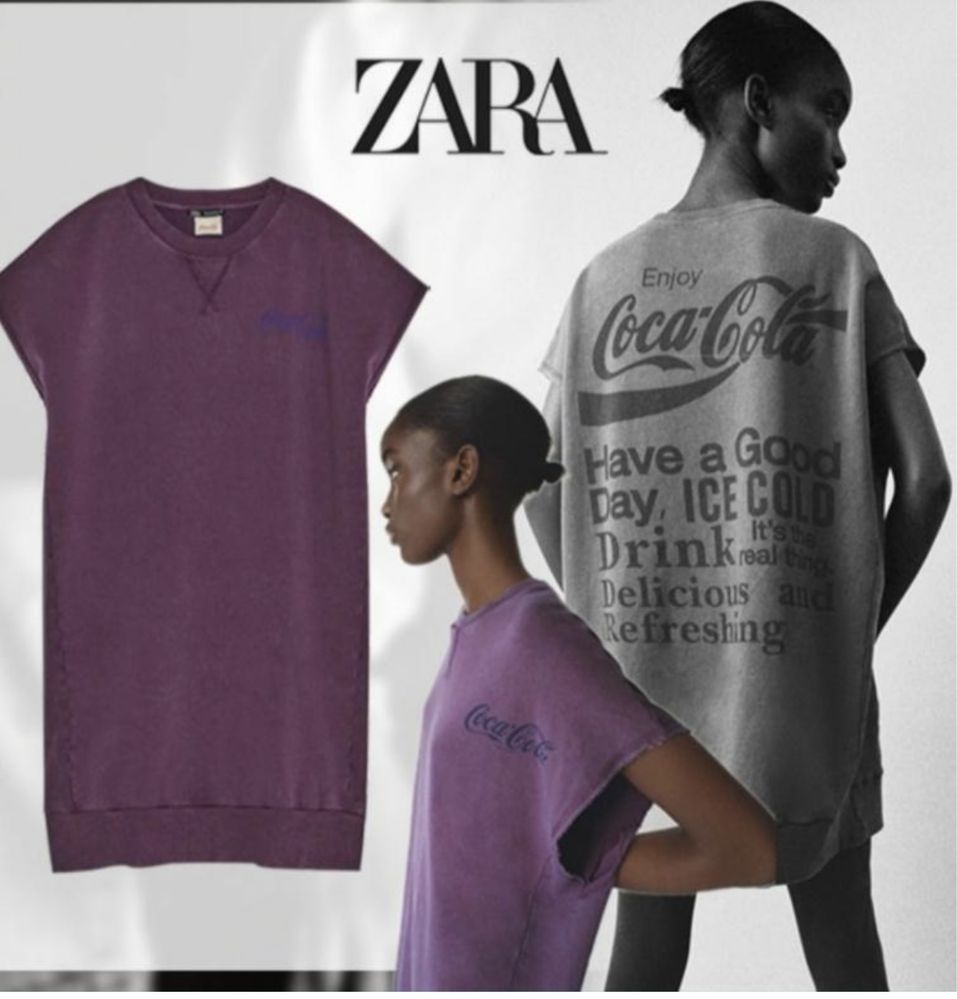 Сукня жилет Zara безрукавка тепла Зара нова coca cola жилетка S 36