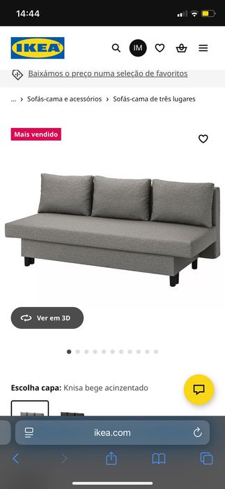 Sofá cama 3 lugares