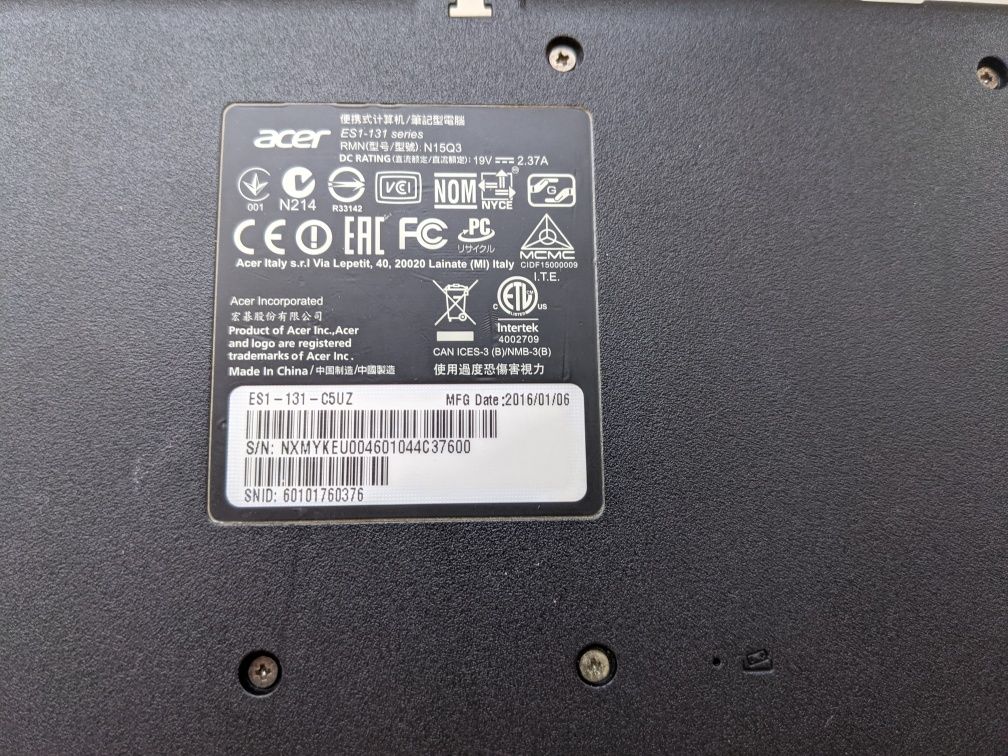 Продам  Acer Aspire ES1-131-C5UZ екран 11.6
