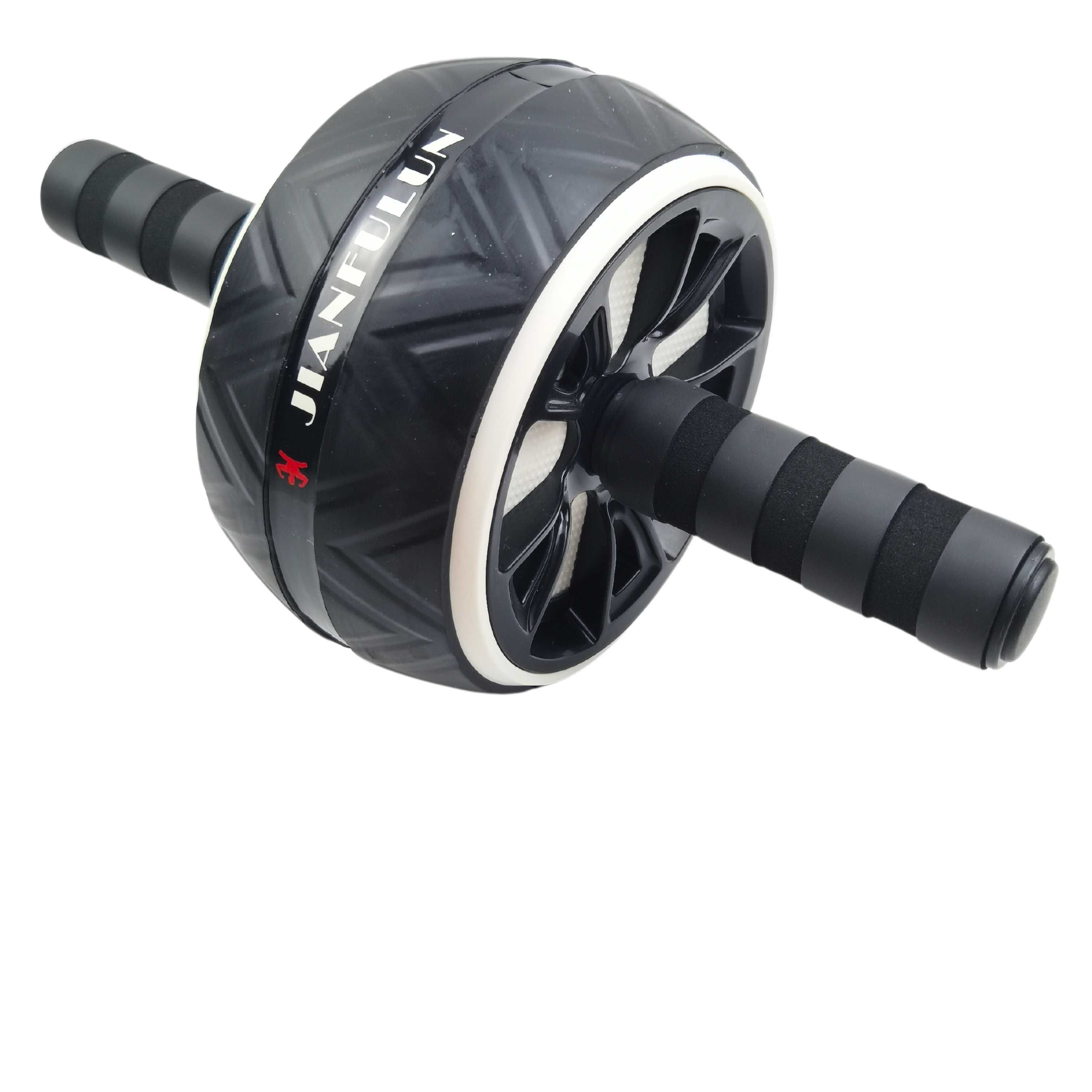 Biały Roller kółko do ćwiczeń mięśni brzucha Ab wheel trening