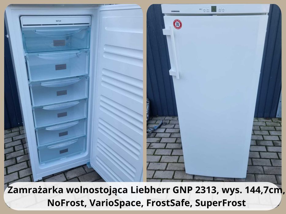Zamrażarka Liebherr GNP 2313, wys.144,7cm,NoFrost,VarioSpace,FrostSafe