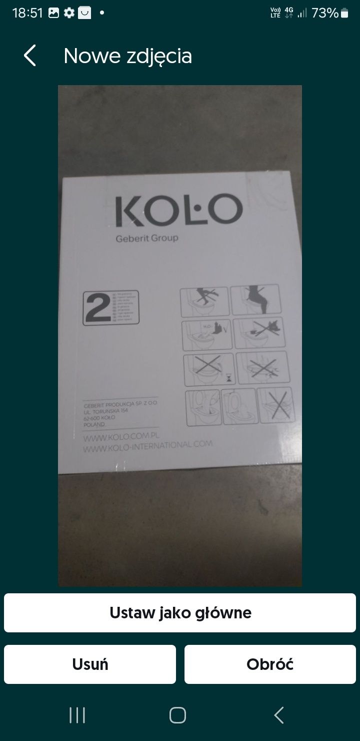 Klapa wc geberit nova pro