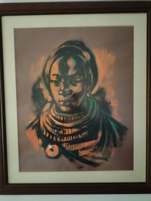 Neves e Sousa pintura acrílica em contraplacado de 1961