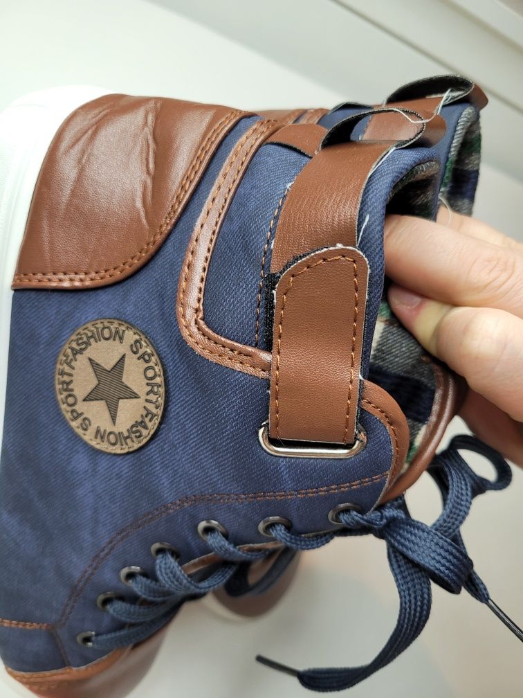 Демісезонні утеплені хайтопи ботинки кеди черевики converse