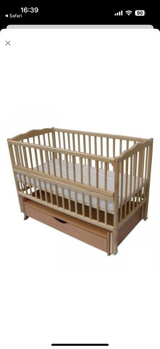 Дитяче ліжко з відкидним бортиком