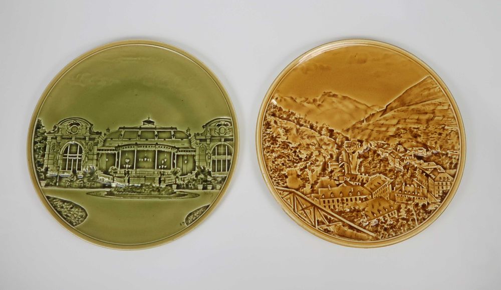 Pratos Majólicas Francesa Antiga Art Nouveau Choisy Le Roi, cada