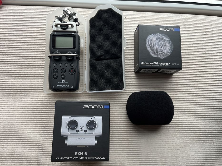 Rejestrator dźwięku Zoom H5 plus dodatki