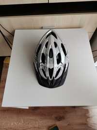 Kask rowerowy srebrny dla dziewczynki