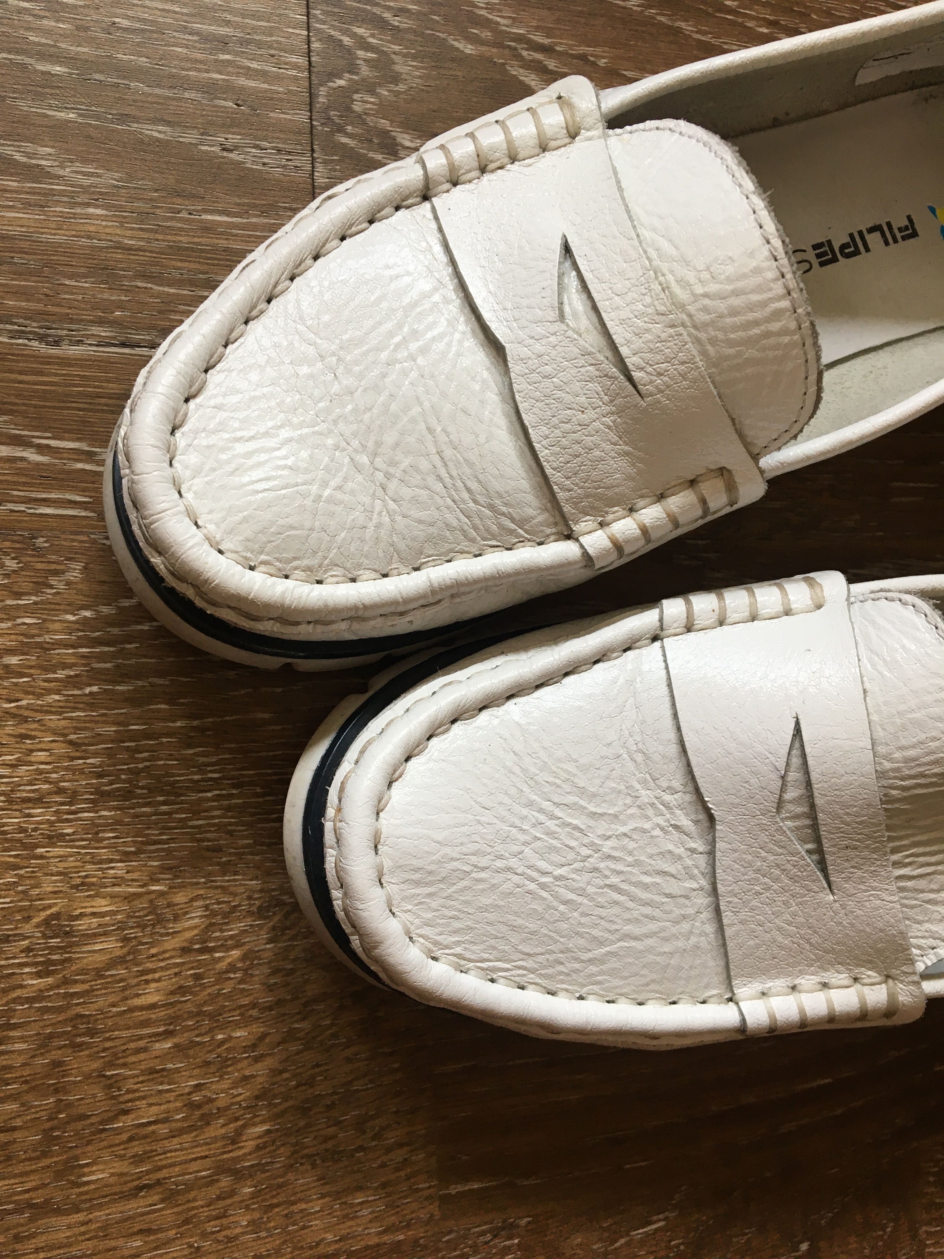 Filipe Shoes, 36,  mokasyny, białe, skóra naturalna