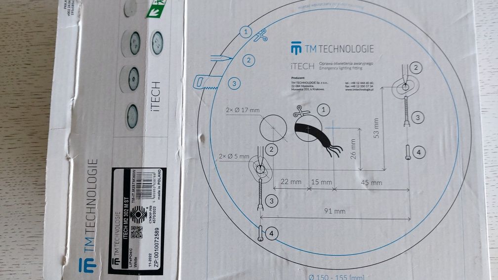Oprawa oświetlenia awaryjnego ITECH M2 302 M ST