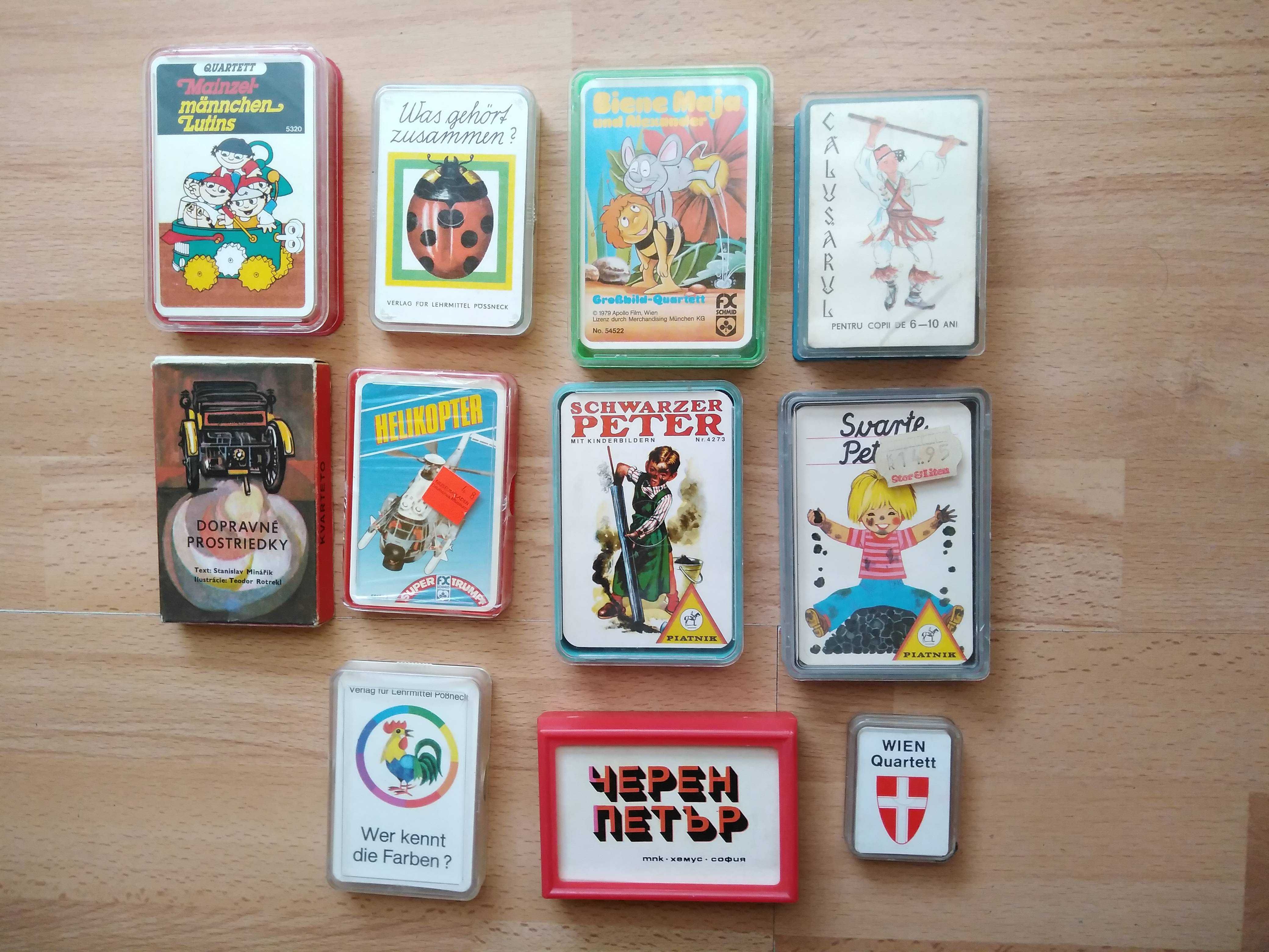 Karty Piotruś z różnych krajow
