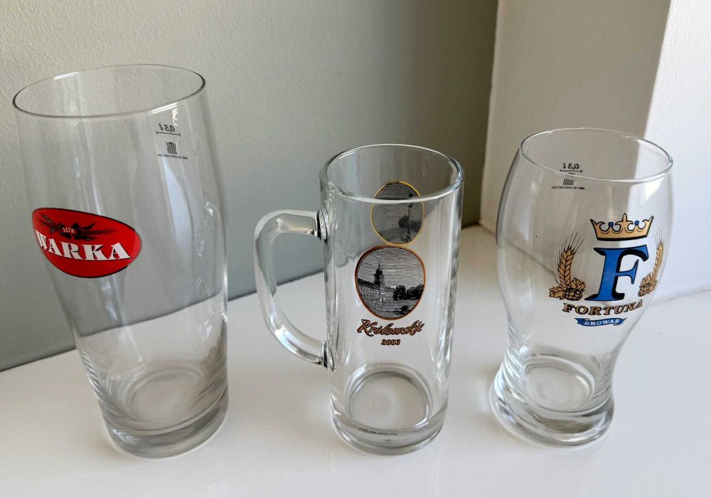 Szklanka kufel do piwa Fortuna, Królewskie, Warka