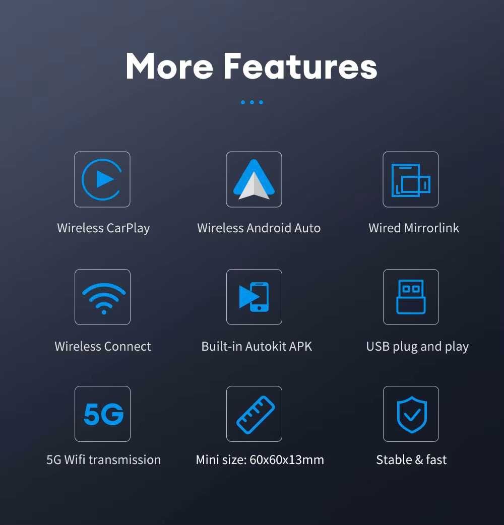 Adapter do bezprzewodowego Android Auto w Twoim samochodzie.