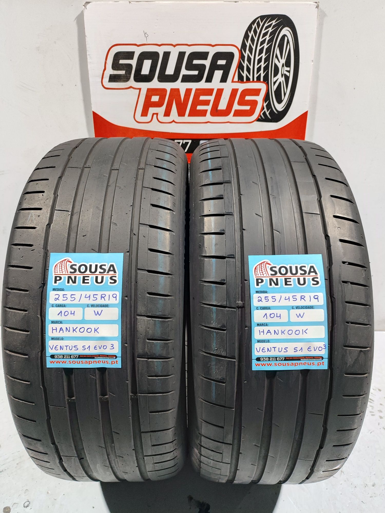 2 pneus semi novos 255-45R19 Hankook - Oferta dos Portes