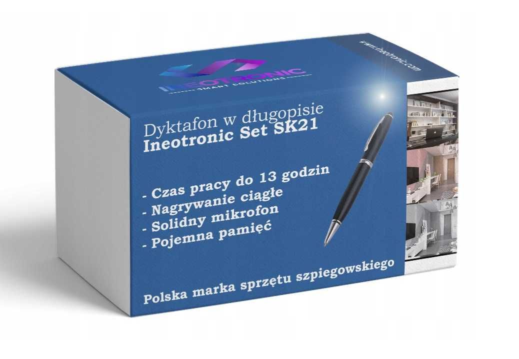 Profesjonalny DŁUGOPIS Szpiegowski Mini Dyktafon Podsłuch (-20%)