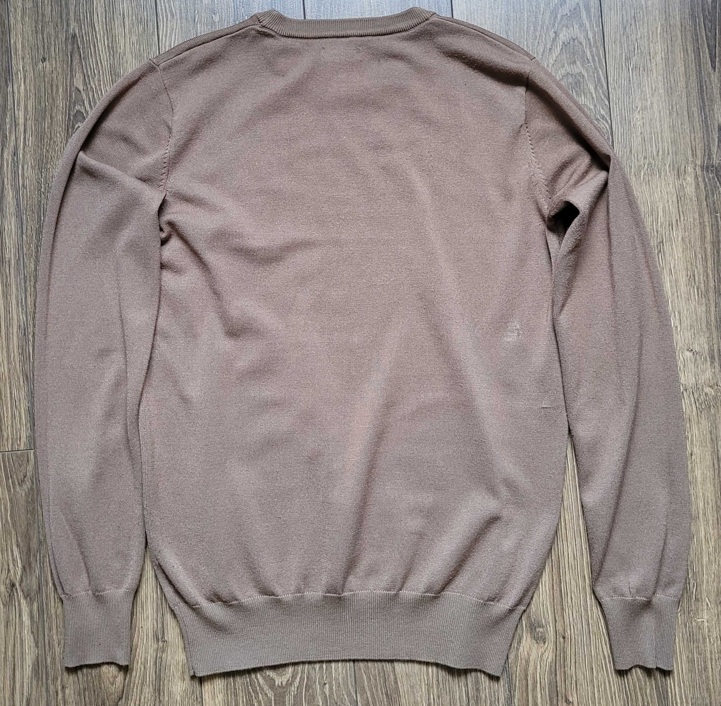 męski sweter Gianni Feraud 70% wiskoza L camel wielbłądzi jasny brąz