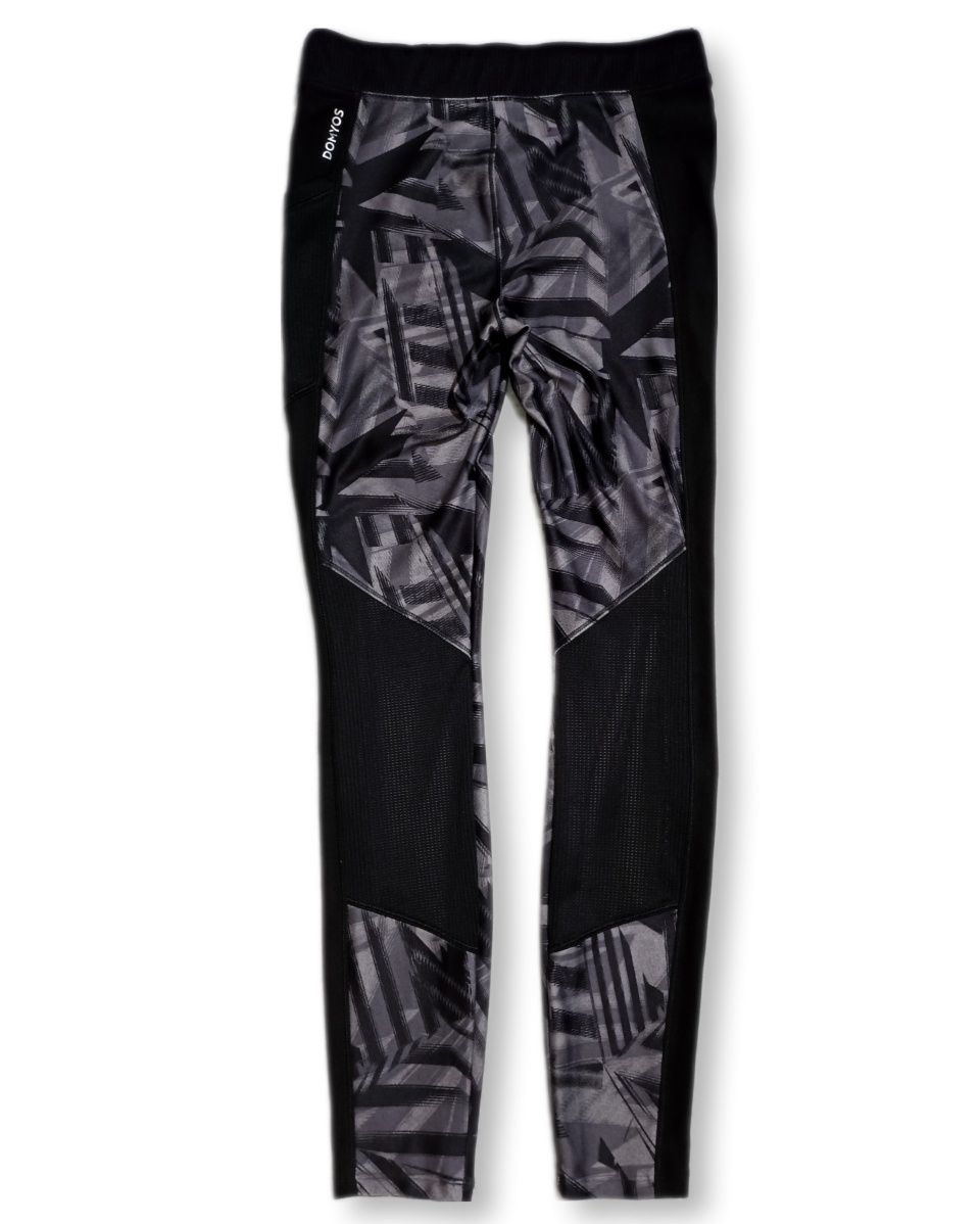 Zestaw Leginsy Sportowe Adidas i Domyos szare czarne wzorzyste