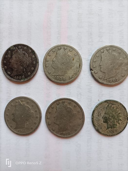 Stare monety USA 1 i 5 centów