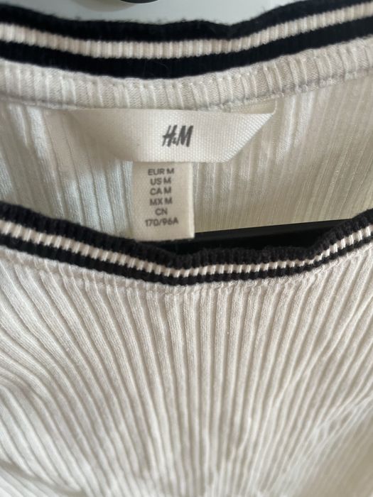 Klasyczny top z prążkowanej bawełny H&M S/M