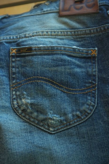 jeansy Lee Kuna Boyfriend W28 L33 z wysokim stanem washed denim