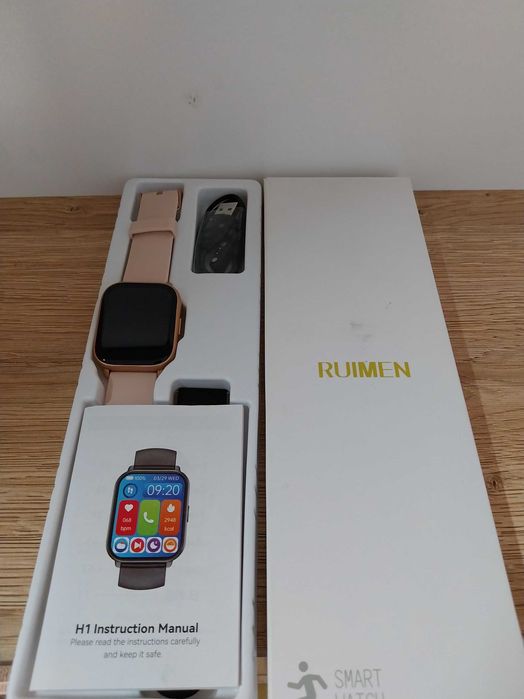 Smartwatch RUIMEN H1, złoty róż, zegarek dedykowany dla kobiet