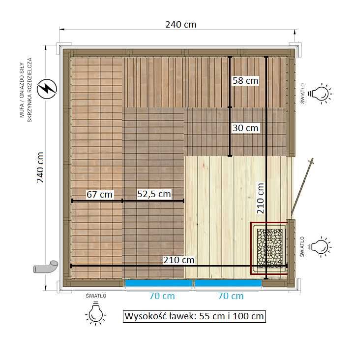 Sauna fińska, sucha, zewnętrzna, ogrodowa, SPA, beczka, model BALTIC