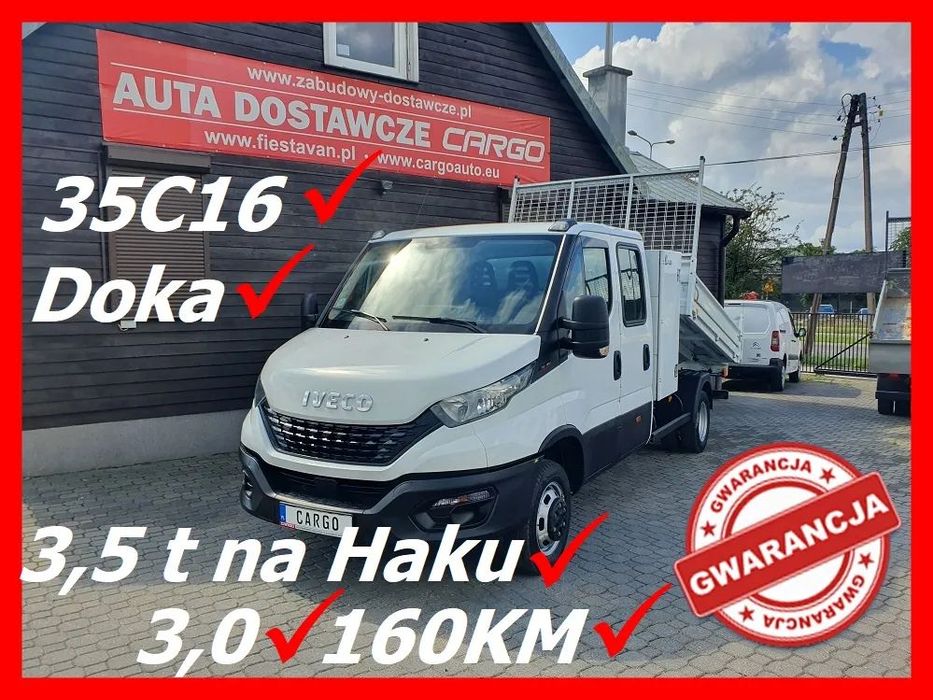 Iveco DAILY 35C16 C 16  35C16 3,0 160KM Doka Bliźniak Wywrotka 3,5t Na HakU!! Klima//