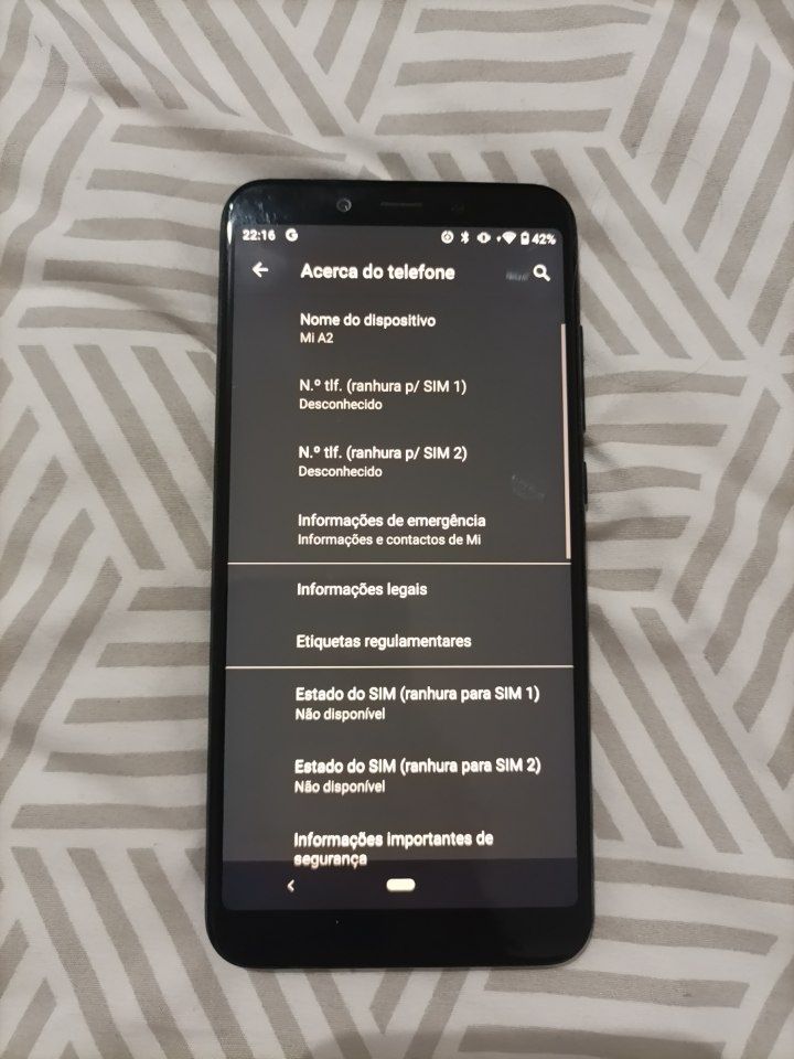 Telemóvel Xiaomi A2 64gb